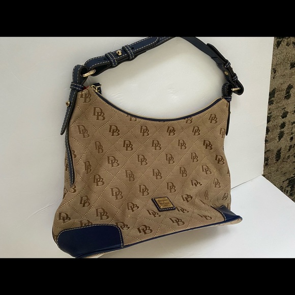 Dooney & Bourke Signature Erica Hobo Canvas Bag - Picture 2 of 15